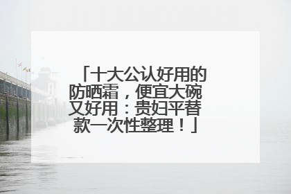 十大公认好用的防晒霜，便宜大碗又好用：贵妇平替款一次性整理！