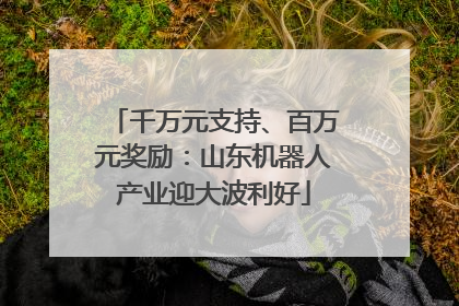 千万元支持、百万元奖励：山东机器人产业迎大波利好