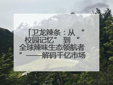 卫龙辣条：从 “校园记忆” 到 “全球辣味生态领航者”——解码千亿市场背后的产品创新与全链路破圈