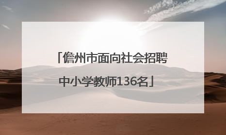 儋州市面向社会招聘中小学教师136名