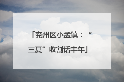兖州区小孟镇：“三夏”收割话丰年