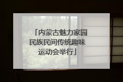 内蒙古魅力家园民族民间传统趣味运动会举行