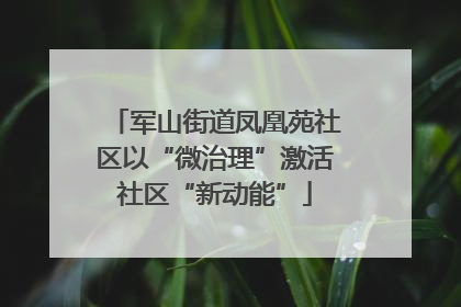 军山街道凤凰苑社区以“微治理”激活社区“新动能”