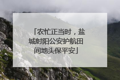 农忙正当时，盐城射阳公安护航田间地头保平安
