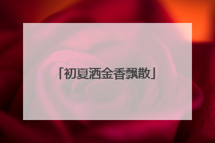 初夏洒金香飘散