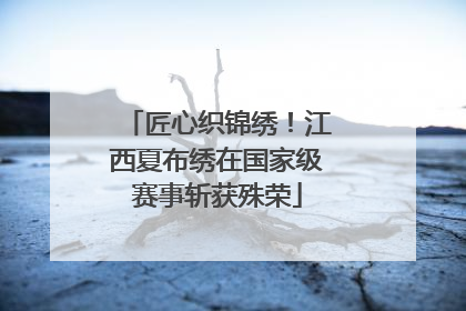 匠心织锦绣！江西夏布绣在国家级赛事斩获殊荣
