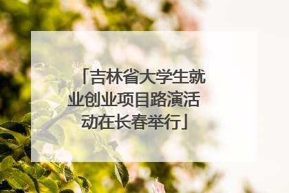 吉林省大学生就业创业项目路演活动在长春举行