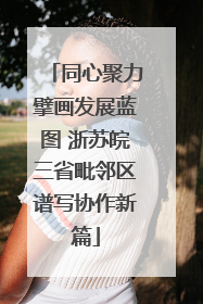同心聚力擘画发展蓝图 浙苏皖三省毗邻区谱写协作新篇