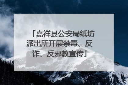 嘉祥县公安局纸坊派出所开展禁毒、反诈、反邪教宣传