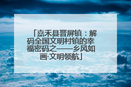 嘉禾县晋屏镇：解码全国文明村镇的幸福密码之——乡风如画·文明领航