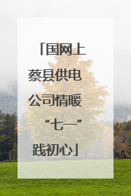 国网上蔡县供电公司情暖“七一”践初心