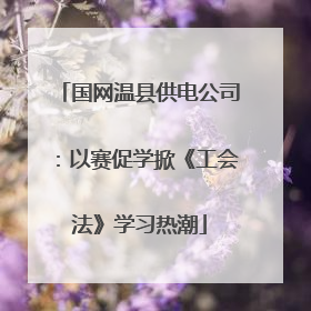 国网温县供电公司：以赛促学掀《工会法》学习热潮