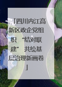 四川内江高新区政企党组织 “结对联建” 共绘基层治理新画卷