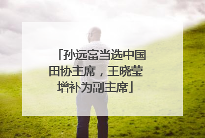 孙远富当选中国田协主席，王晓莹增补为副主席