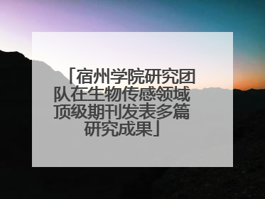 宿州学院研究团队在生物传感领域顶级期刊发表多篇研究成果