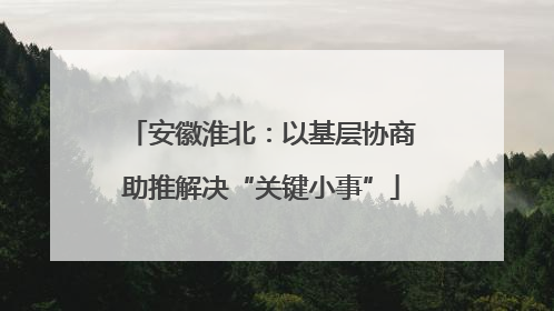 安徽淮北：以基层协商助推解决“关键小事”