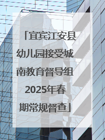 宜宾江安县幼儿园接受城南教育督导组2025年春期常规督查