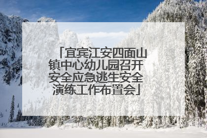 宜宾江安四面山镇中心幼儿园召开安全应急逃生安全演练工作布置会