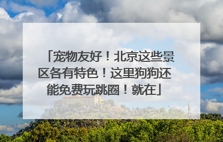 宠物友好！北京这些景区各有特色！这里狗狗还能免费玩跳圈！就在