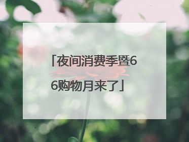 夜间消费季暨66购物月来了
