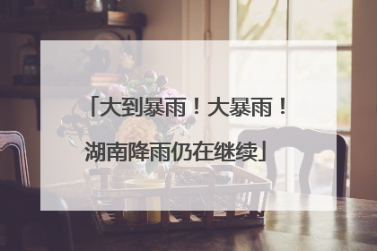 大到暴雨！大暴雨！湖南降雨仍在继续