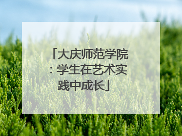大庆师范学院：学生在艺术实践中成长