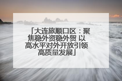 大连旅顺口区：聚焦稳外资稳外贸 以高水平对外开放引领高质量发展