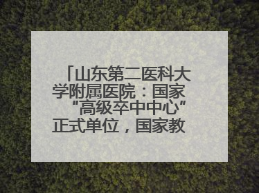 山东第二医科大学附属医院：国家“高级卒中中心”正式单位，国家教育部、卫健委卓越医师培养改革项目单位