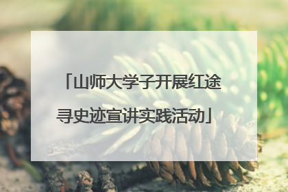 山师大学子开展红途寻史迹宣讲实践活动