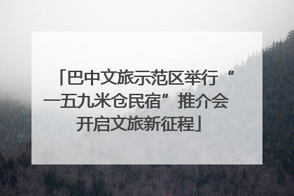 巴中文旅示范区举行“一五九米仓民宿”推介会 开启文旅新征程