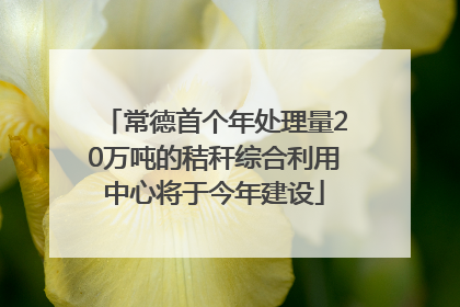 常德首个年处理量20万吨的秸秆综合利用中心将于今年建设
