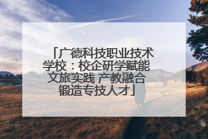 广德科技职业技术学校：校企研学赋能文旅实践 产教融合锻造专技人才