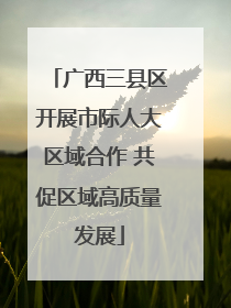 广西三县区开展市际人大区域合作 共促区域高质量发展