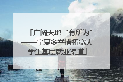 广阔天地“有所为”——宁夏多举措拓宽大学生基层就业渠道