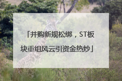 并购新规松绑，ST板块重组风云引资金热炒