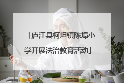 庐江县柯坦镇陈埠小学开展法治教育活动