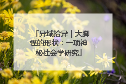 异域拾异｜大脚怪的形状：一项神秘社会学研究
