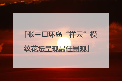 张三口环岛“祥云”模纹花坛呈现最佳景观