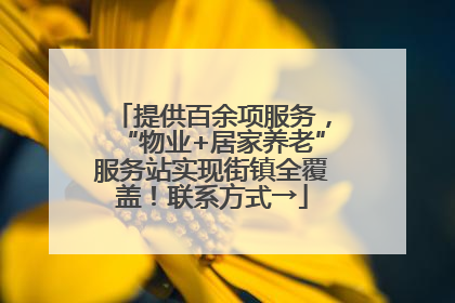 提供百余项服务，“物业+居家养老”服务站实现街镇全覆盖！联系方式→