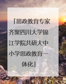 思政教育专家齐聚四川大学锦江学院共研大中小学思政教育一体化