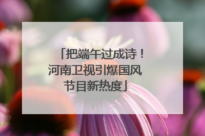 把端午过成诗！河南卫视引爆国风节目新热度