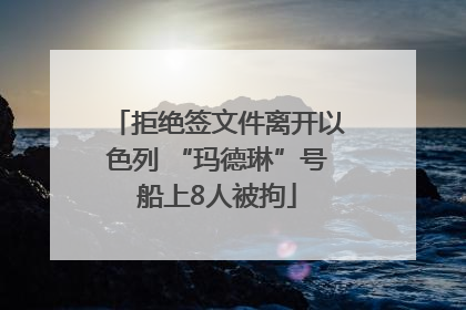 拒绝签文件离开以色列 “玛德琳”号船上8人被拘