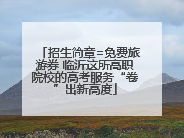 招生简章=免费旅游券 临沂这所高职院校的高考服务“卷”出新高度