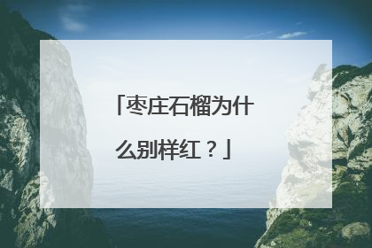 枣庄石榴为什么别样红？
