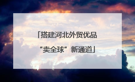搭建河北外贸优品“卖全球”新通道