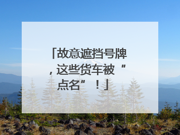 故意遮挡号牌，这些货车被“点名”！