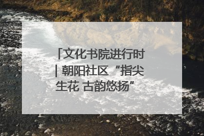 文化书院进行时｜朝阳社区“指尖生花 古韵悠扬”公益课堂开课了