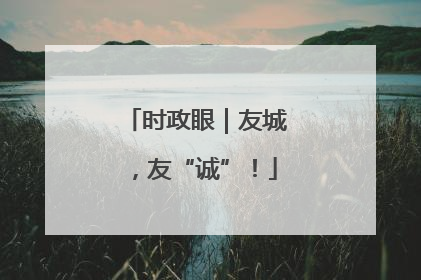 时政眼｜友城，友“诚”！