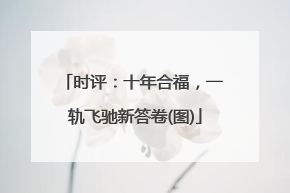 时评：十年合福，一轨飞驰新答卷(图)
