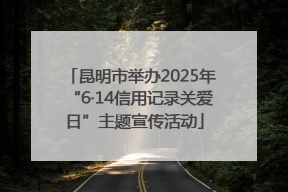 昆明市举办2025年“6·14信用记录关爱日”主题宣传活动
